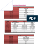 JADWAL PELAJARAN 