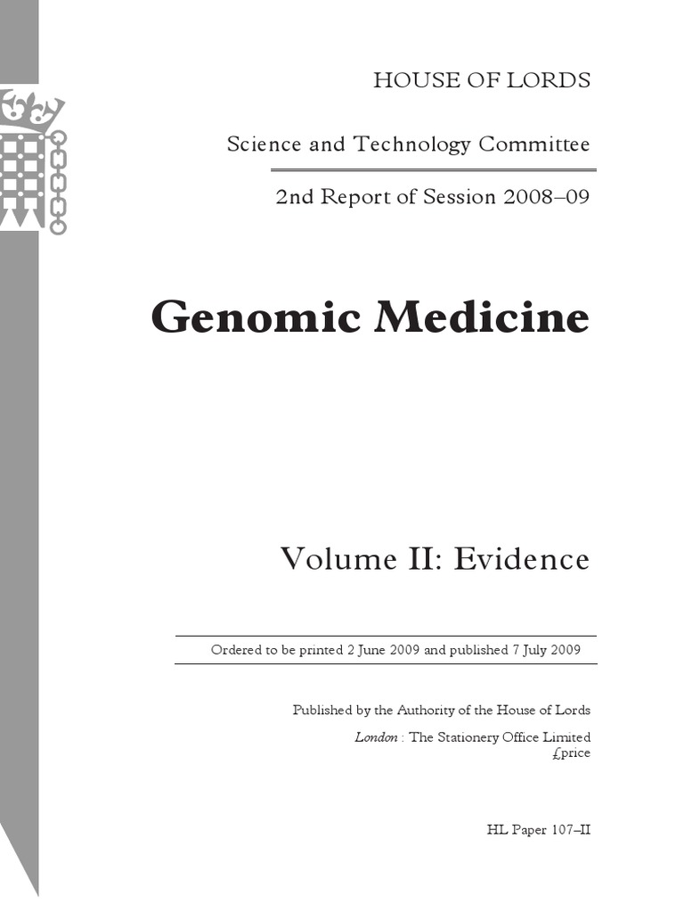 Genomic Medicine Evidence Report 2009 | PDF | Dna Sequencing | Systems ...