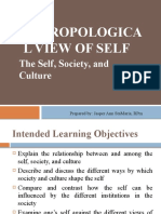 Anthropologica L View of Self: The Self, Society, and Culture