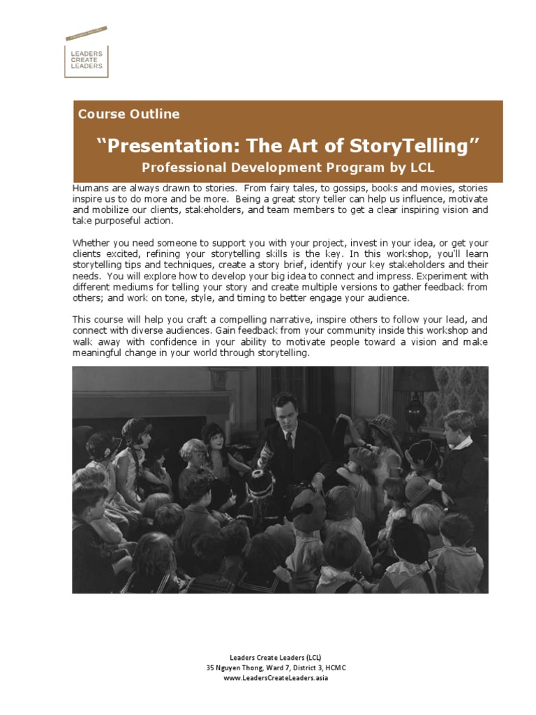 Mastering Storytelling Techniques | PDF | Storytelling | Facilitator