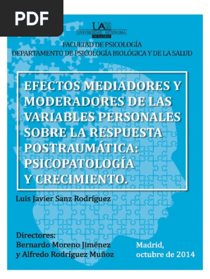 Tesis Mediacion Moderada Pdf Trastorno De Estres Postraumatico Manual Diagnostico Y Estadistico De Los Trastornos Mentales