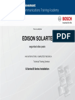 Edison Solarte Certificate Bosch Online Technical Seminar