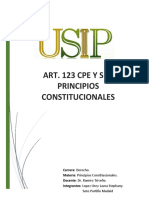 Art. 123 Cpe y Sus Principios Constitucionales Bolivia