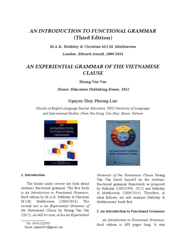 Overview of Halliday's Functional Grammar | PDF | Linguistics