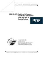 CSSBI S8-2007: Quality and Performance Specification For Prefinished Sheet Steel Used For Building Products