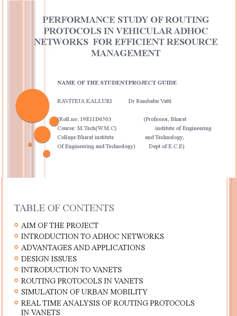 Routing Protocols in VANETs Study | PDF | Wireless Ad Hoc Network | Routing
