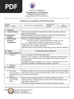 Department of Education: Lesson Plan in Reading and Writing Skill