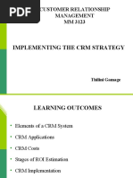 Lesson 4 Implementing The CRM Strategy