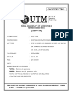 Confidential: Final Examination Semester Ii SESSION 2014/2015 (Solution)