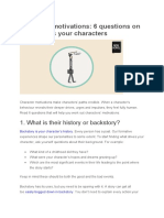 Character Motivations: 6 Questions On What Drives Your Characters