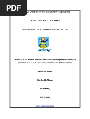 MBA Dissertation proposal
