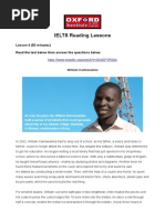 IELTS Reading Lessons: Lesson 4 (50 Minutes) Read The Text Below Then Answer The Questions Below