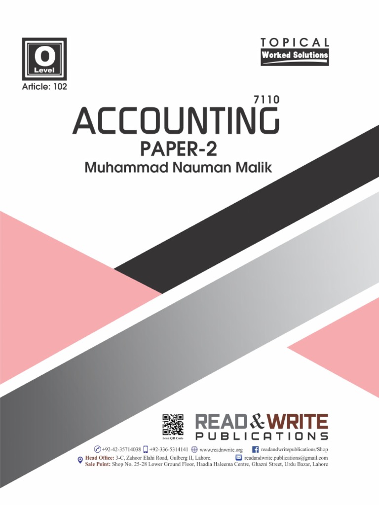 102 O Level Accounting Paper 2 (Topical & Yearly) | PDF