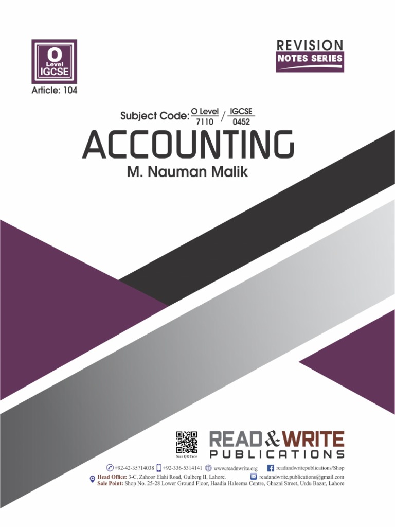 104 O Level (IGCSE) Accounting Notes | PDF | Economies | Business