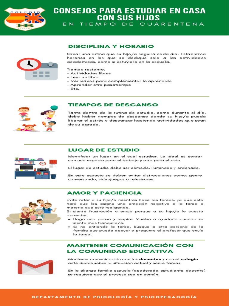 Consejos para Estudiar en Casa Con Sus Hijos PDF | PDF | Relaciones ...