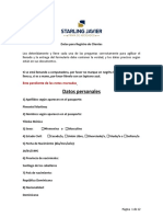Datos para El Formulario Ds-160 - OFICIAL - STARLING JAVIER 2020