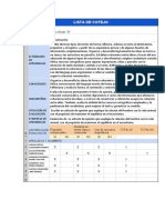 Lista de Cotejo