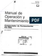 Manual de Operación y Mantenimiento Compactador Neumático PS150C PDF