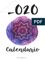 Calendario Mandala 2020 PDF