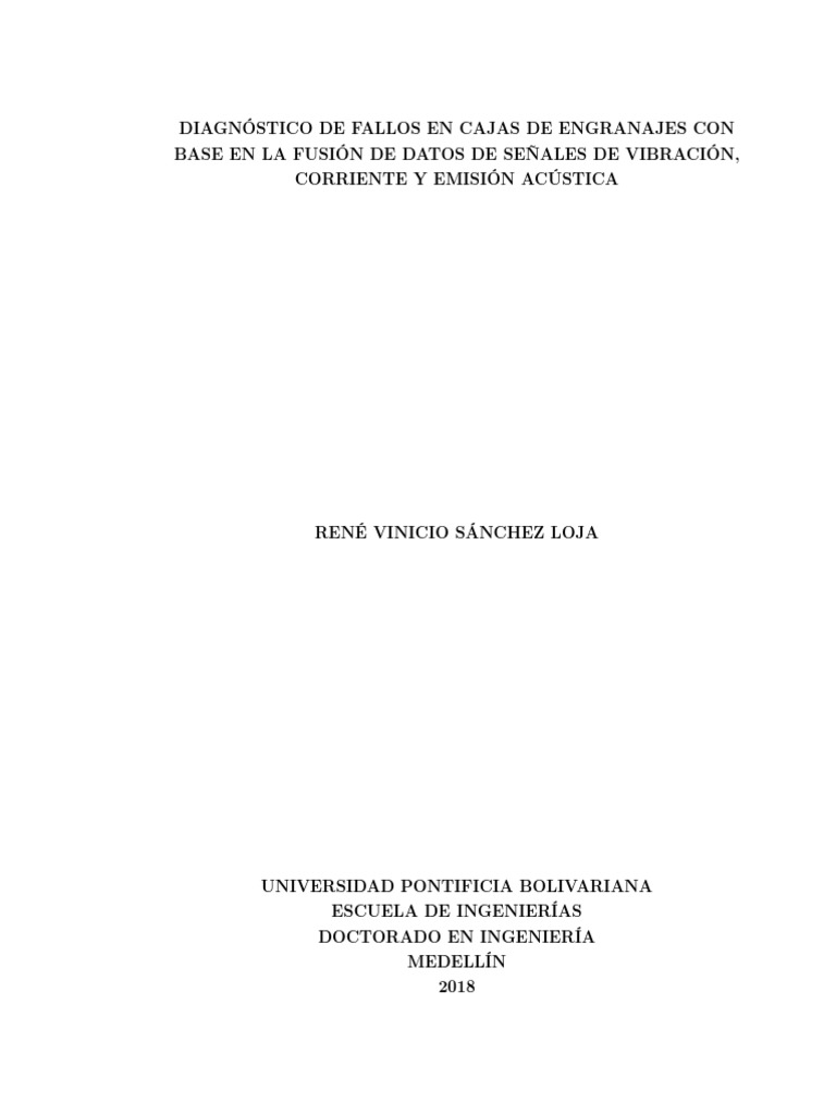 Diagnóstico de Fallos en Cajas de Engranajes Con...... | PDF | Ciencia ...
