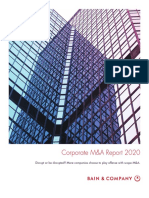 Bain Report Corporate M and A Report 2020 PDF