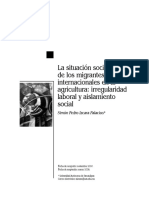 La Situación Sociolaboral de Los Migrantes Internacionales en La Agricultura Irregularidad Laboral y Aislamiento Social PDF