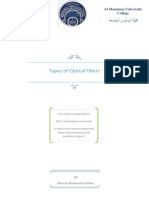 Report About Type of Optical Fiber by Mussab Mohammed