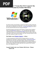 Windows 7 Versus Mac OS X Leopard