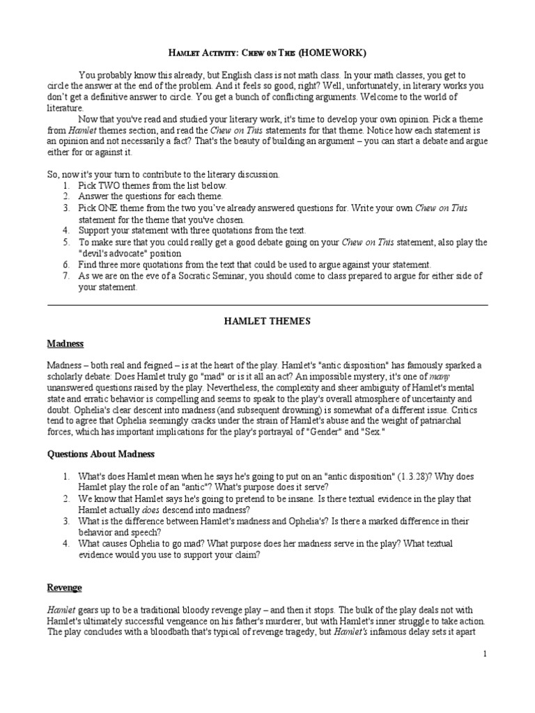 What is hamlet about picture