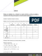 Taller de Aplicación Operaciones Con Números Reales PDF