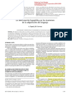 Intervención Fonoaudiológica en Los Trastornos de La Adquisición Del Lenguaje PDF