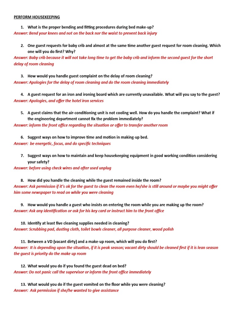 Housekeeping NC2 PDF