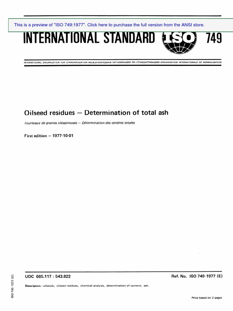 Preview ISO+749-1977 PDF | PDF | International Organization For ...