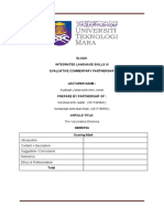 Evaluative Commentary Essay Partnership