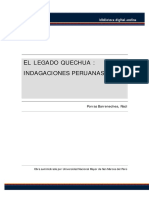 El legado quechua: indagaciones peruanas de Raúl Porras Barrenechea