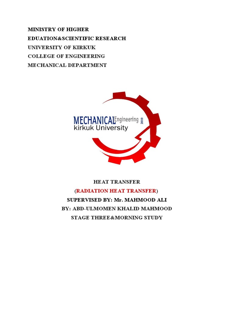 Radiation Heat Transfer Fundamentals | PDF