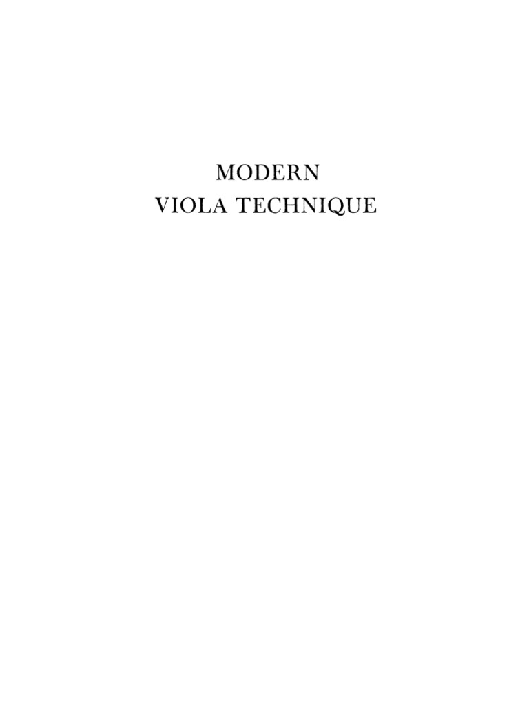 DOLEJSÍ, Robert. Modern Viola Technique-Springer US (1939) PDF | PDF