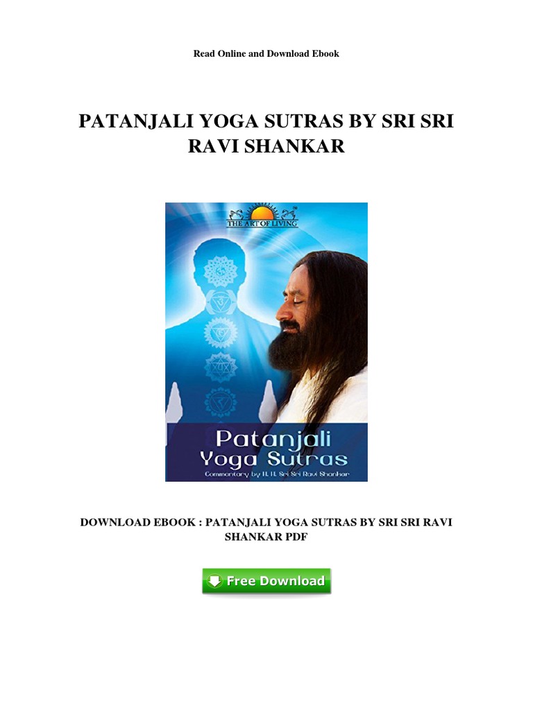 Patanjali Yoga Sutras by Sri Sri Ravi Shankar PDF | PDF | Patanjali | Yoga