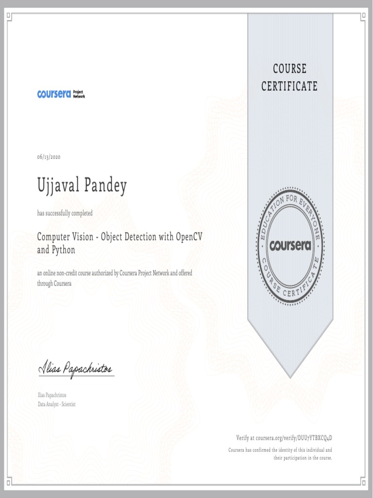 Coursera DUU7YTBXCQ4D OPENCV PDF | PDF | Cyberspace | Information ...