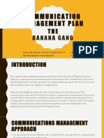 Communication Management Plan: THE Banana Gang