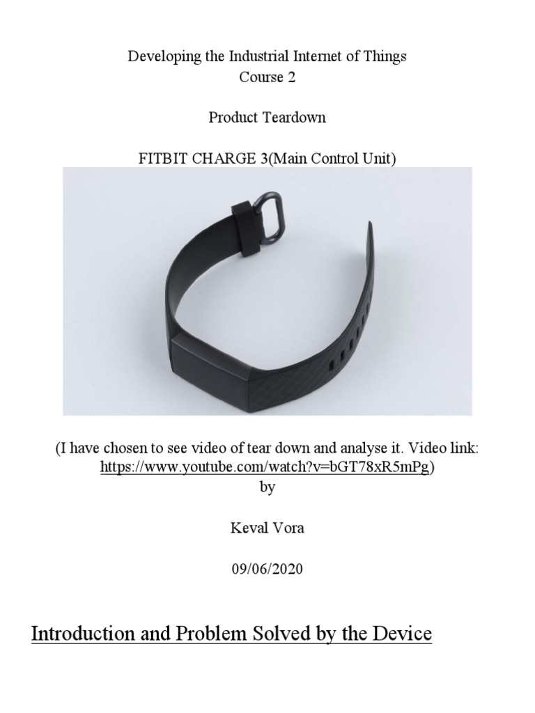 Fitbit Charge 3 Teardown PDF | PDF | Business | Technology & Engineering