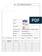 HSE Site Induction Checklist