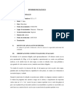 Informe Escala Wechsler