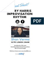 Barry Harris Improvisation Rhythm: Cheat Sheet!