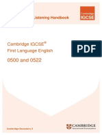 Cambridge IGCSE First Language English: Speaking and Listening Handbook