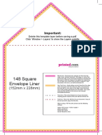 148x148 Envelope Liner Template PDF