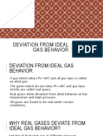 Deviation From Ideal Gas Behavior: Xi FDC Chemistry Chapter 4: Gases Sidra Javed