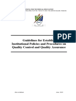 Institutional Policies and Procedures For QCQA 2010