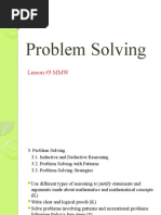 Problem Solving: Lesson #3 MMW