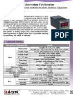 Programmable Ammeter / Voltmeter: 1. General Front Size: 48x48mm, 72x72mm, 80x80mm, 96x48mm, 96x96mm, 120x120mm